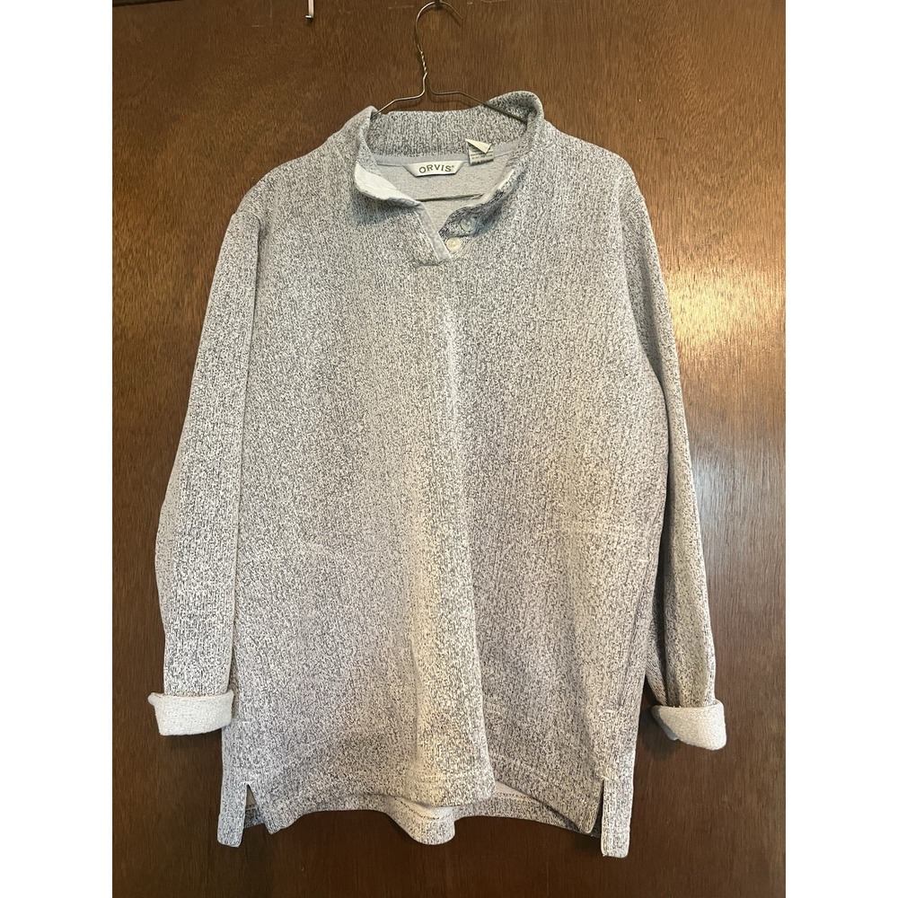 Orvis Women's Outdoor Gray Heathered Pullover Sweater‎ Sweatshirt Size M